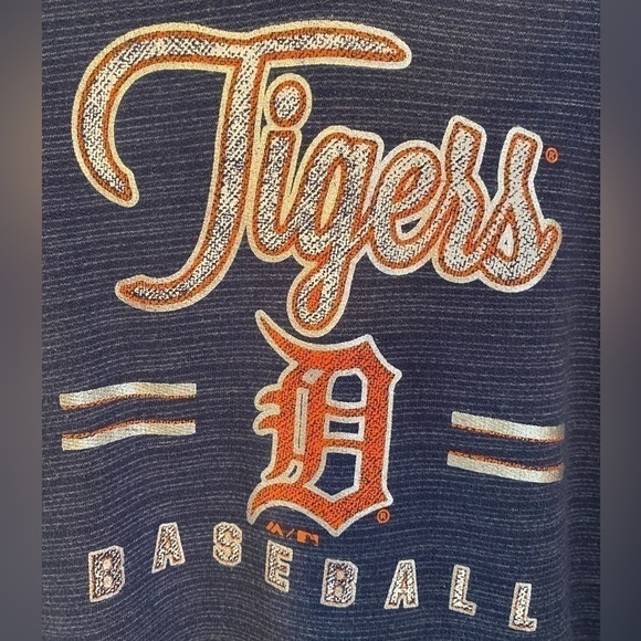 Detroit Tigers Baseball Hoodie  Navy Blue Ladies Lg - Picture 4 of 12